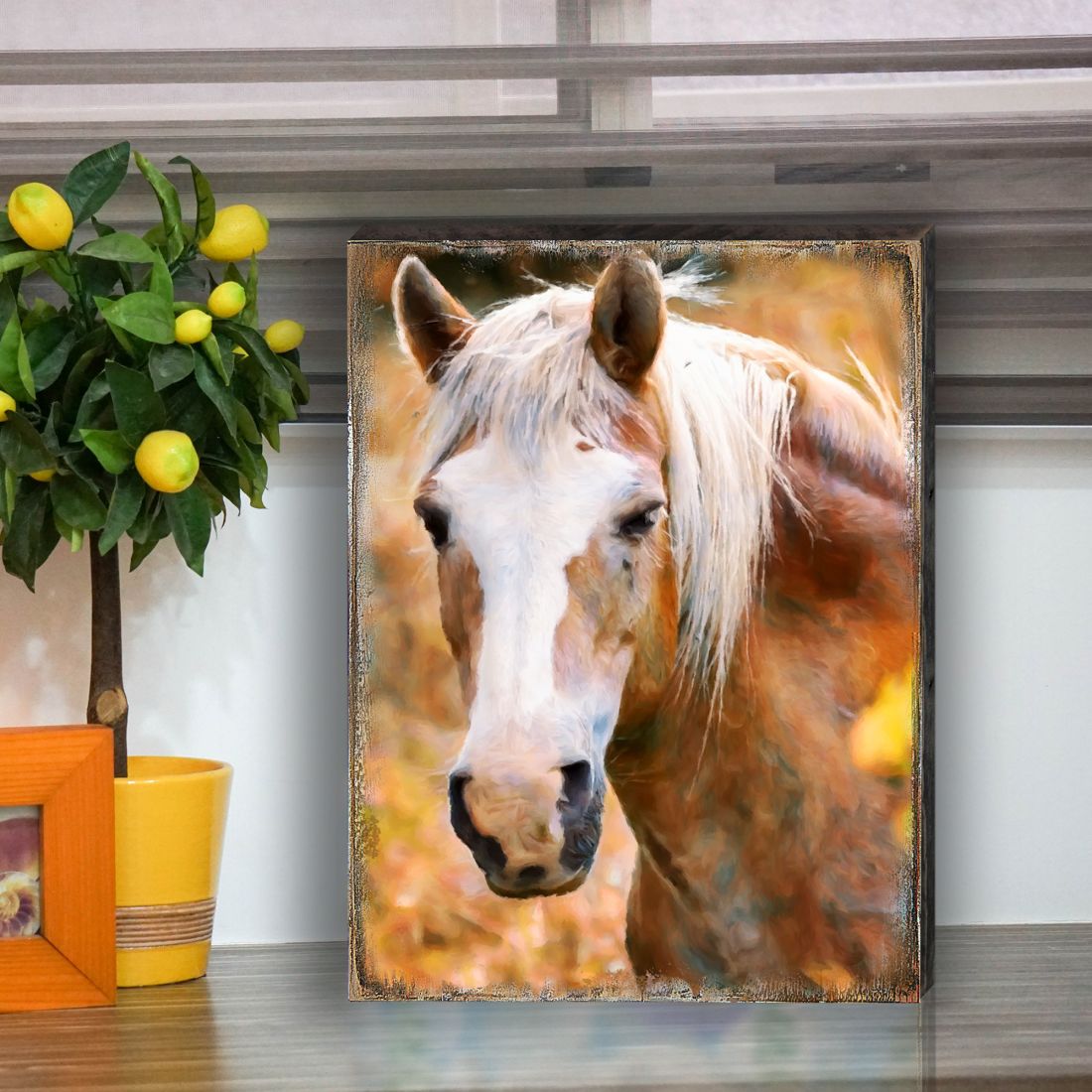 Horsehead Art Wooden Wall Art by Nature Wonders - Nature Wildlife Decor - 95374B