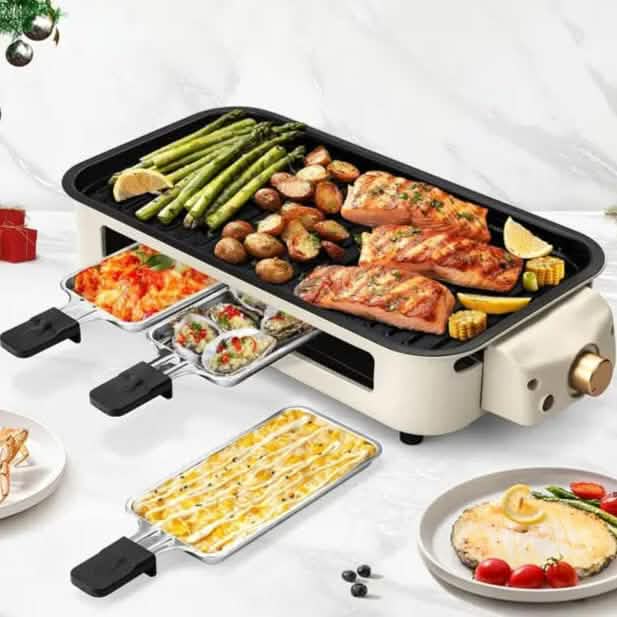 1500W Smokeless Electric Indoor Grill with Removable Non-Stick Plate