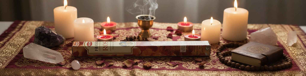Hem Hexagon Precious Rose Incense Sticks for Tranquil Aromatherapy