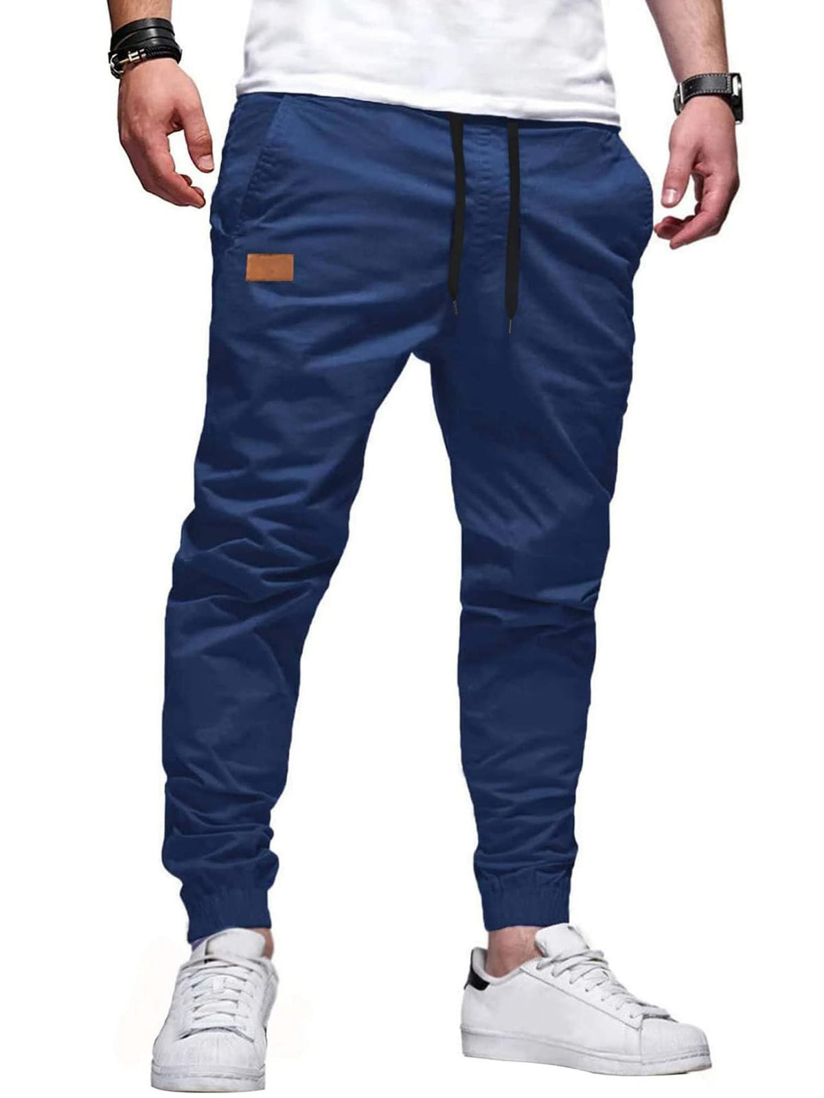Mens Casual Pants Loose-fitting Straight-leg Trousers Long Pants