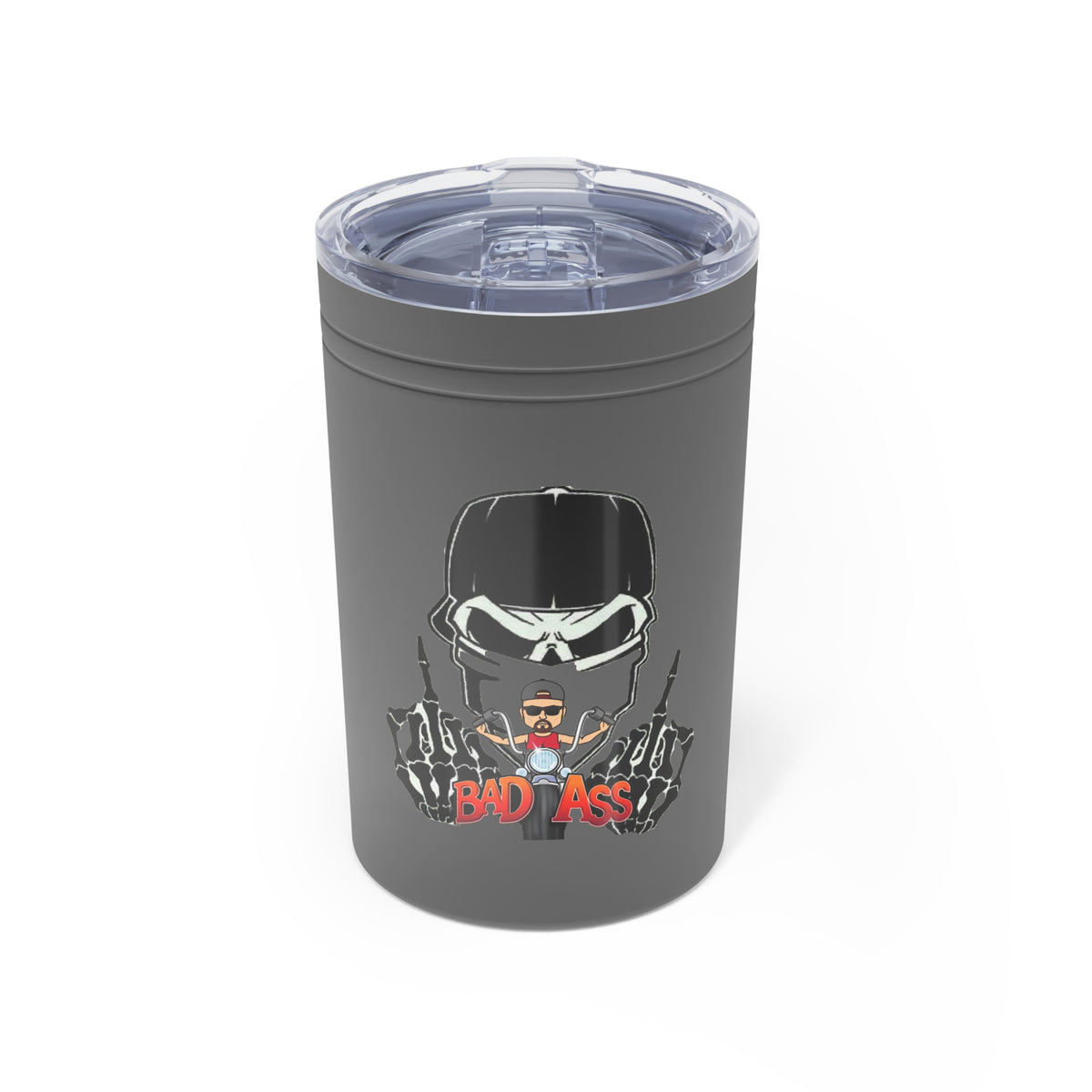 Badass Skull & Middle Finger 11oz Insulated Tumbler