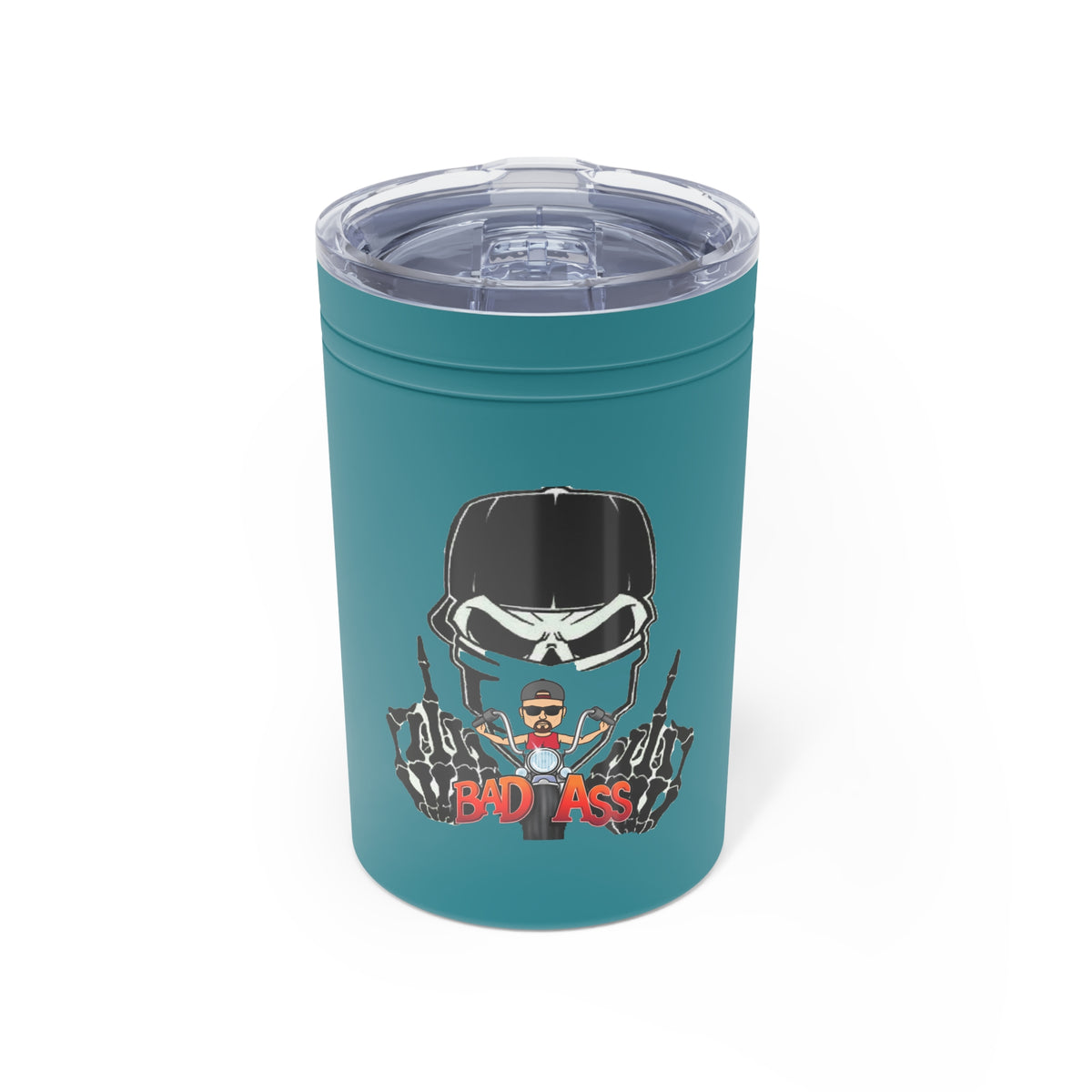 Badass Skull & Middle Finger 11oz Insulated Tumbler