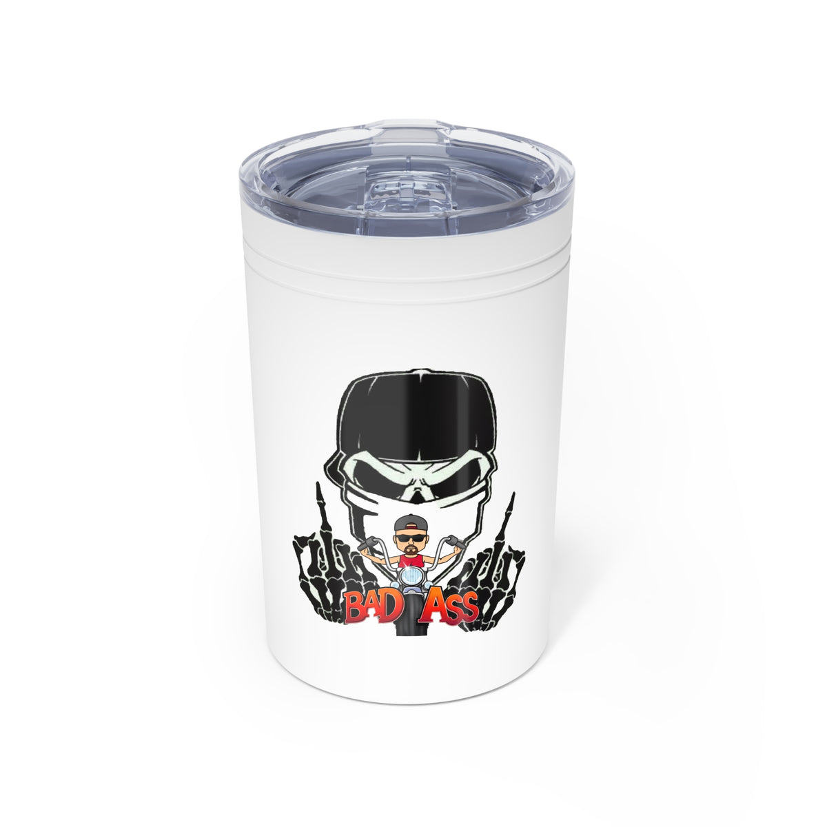 Badass Skull & Middle Finger 11oz Insulated Tumbler