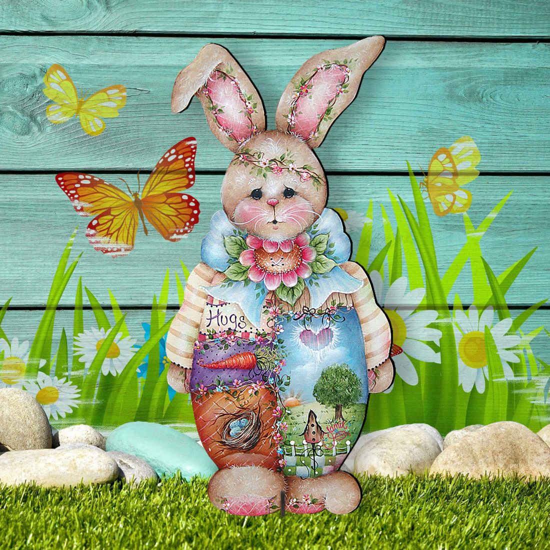 Bunny Easter Yard Sign by Jamie Mills-Price - Easter Spring Decor - 8457601F