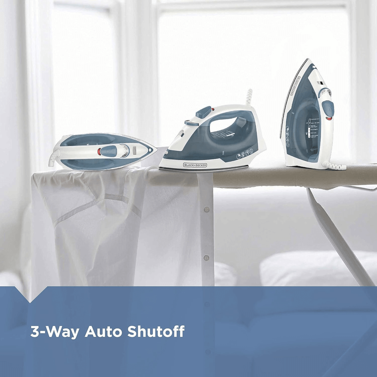 Black & Decker Easy Steam Compact Lightweight Iron - REFURBISHED
