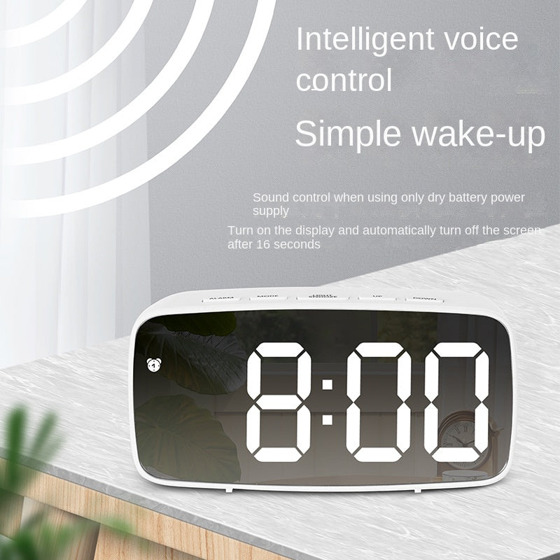 Simple Style LED Electronic Alarm Clock Battery and Plug-in Dual-use Timepiece Yida Time