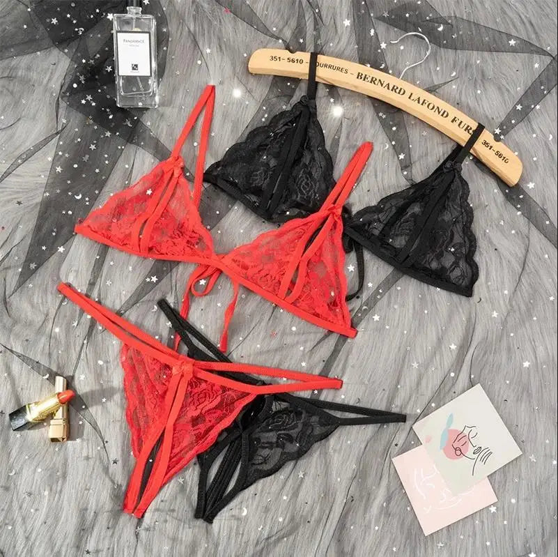 Transparent Sexy Lace Bra Set Exotic Sets Hollow Bra And Panty Women Prints Intimates Underwear Porn Fancy Sexy Luxury Lingerie