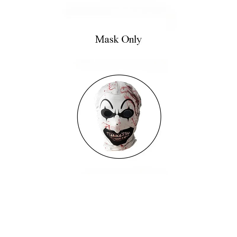 Terrifier Clown Cosplay Costume Adult Men Women Horror Carnival Party Dress Hat Mask Killer Clowns Jumpsuit Halloween Costumes