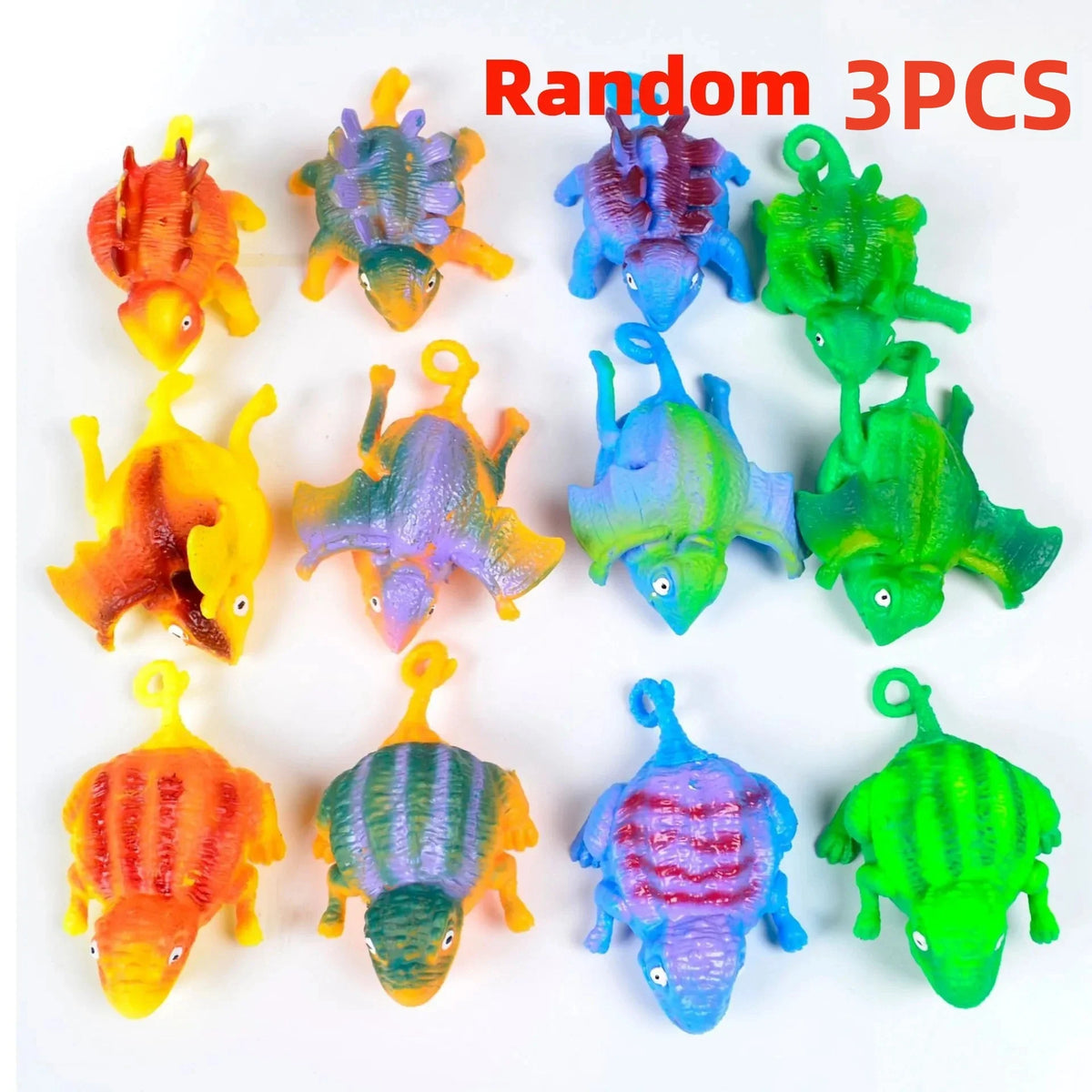 3PCS Kids Funny Dinosaur Animals Inflate Vent Balls Toy Squeeze Soft Ball Balloon Fidget Party Sports Cute Funny Games Toys Gift