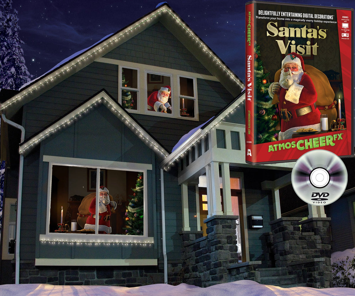 Santa's Visit Digital Decorations DVD for Christmas Holiday Projection Decorating