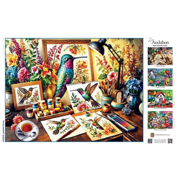 Audubon Jeweled Grace 300 Piece EZ Grip Jigsaw Puzzle | Masterpieces