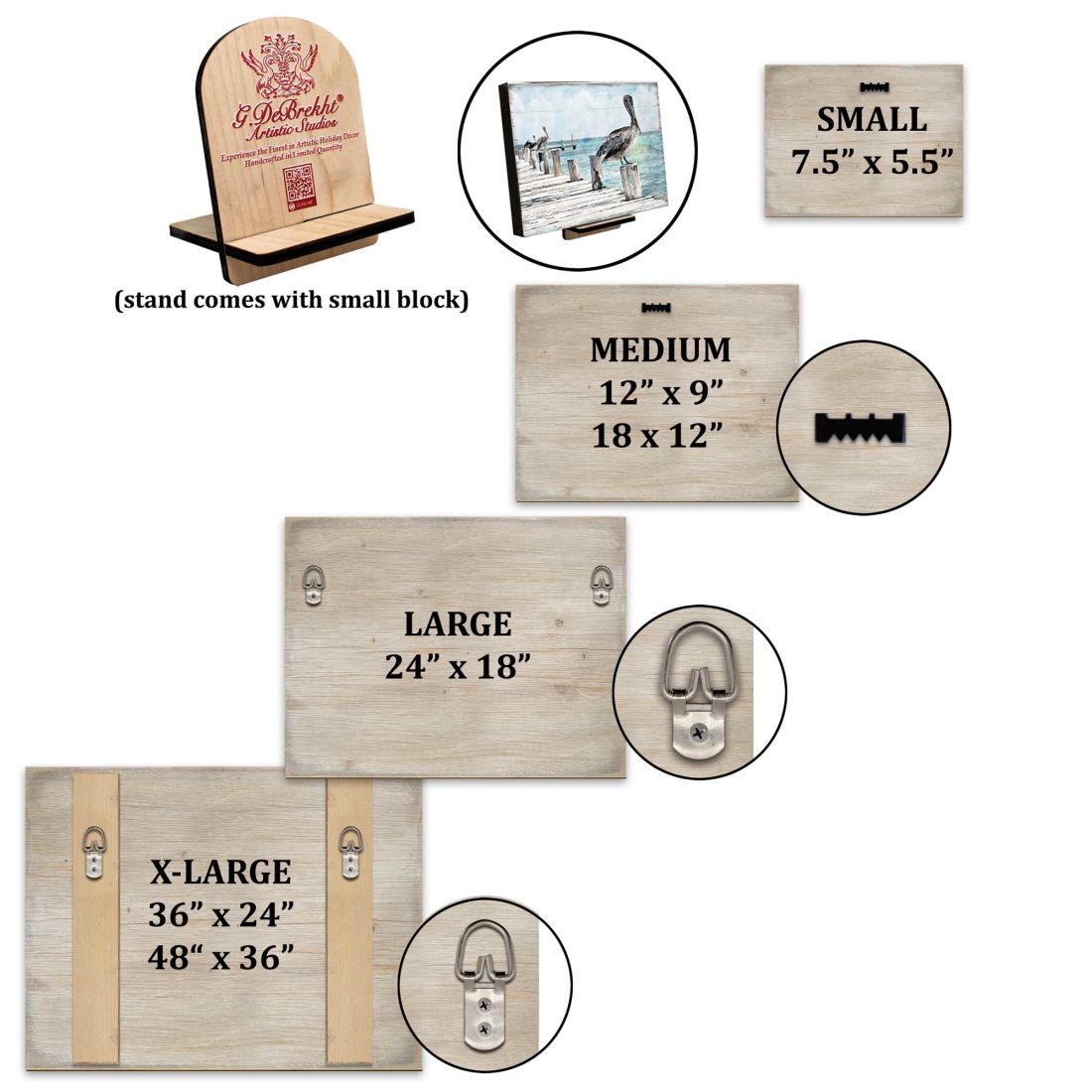 Glennville Rose Art Wooden Wall Art by Nature Wonders - Love Family Kids Decor - 95306B