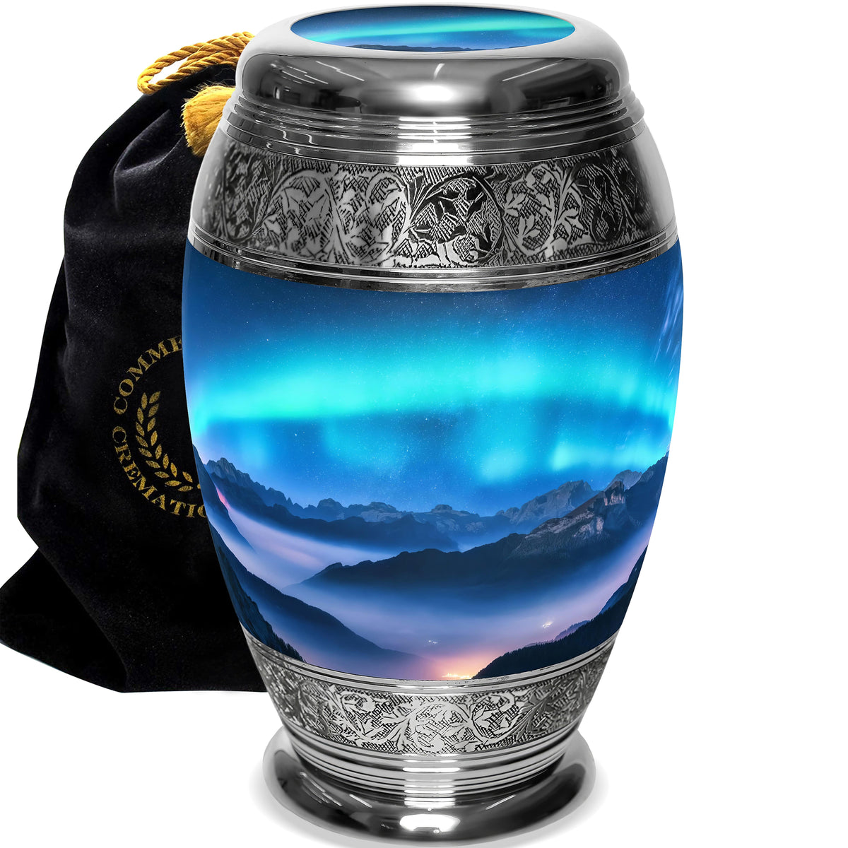 Aurora Borealis Extra Large Urn or Companion Urn – Extra Large Urns for Human Ashes | XL Urn & XXL Urn