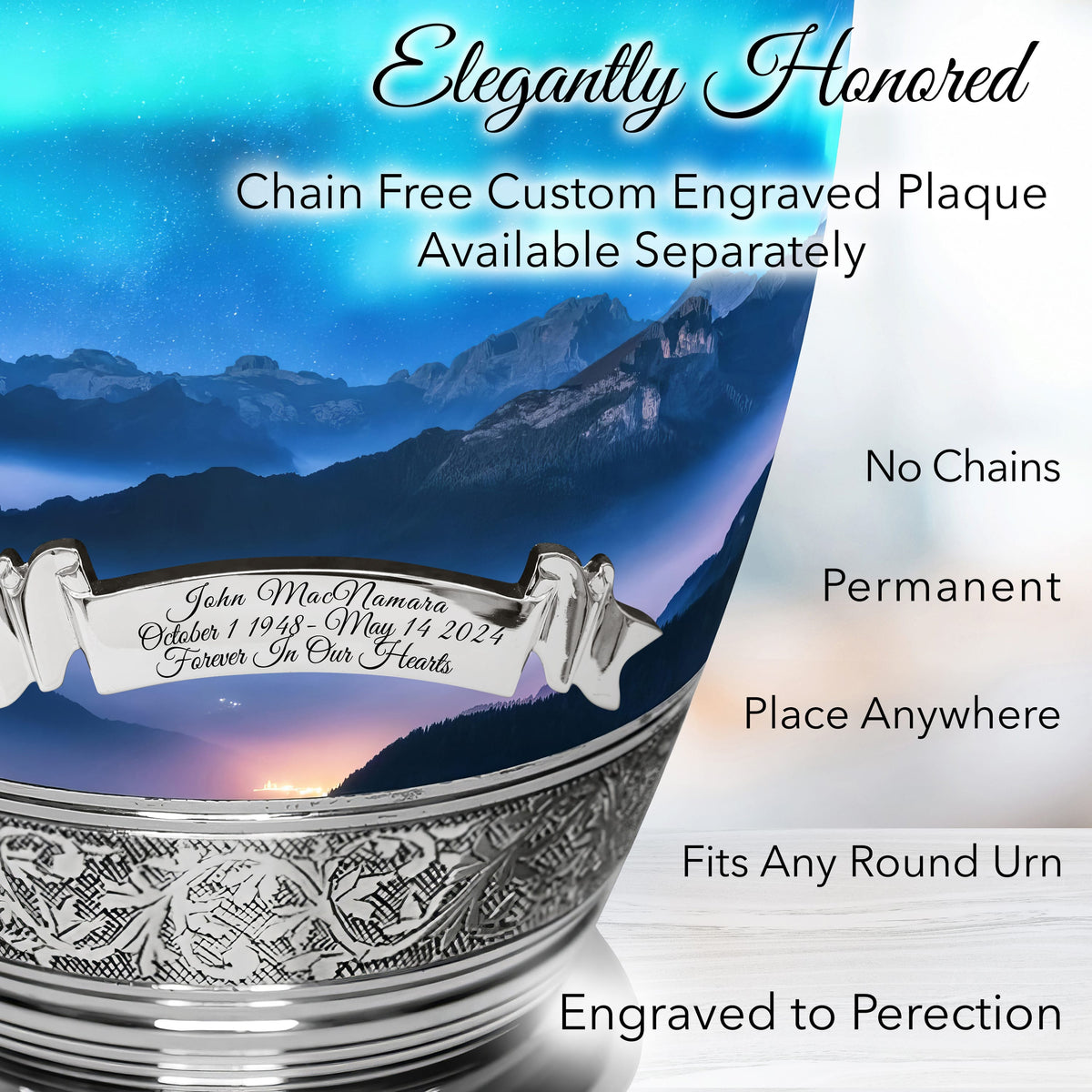 Aurora Borealis Extra Large Urn or Companion Urn – Extra Large Urns for Human Ashes | XL Urn & XXL Urn
