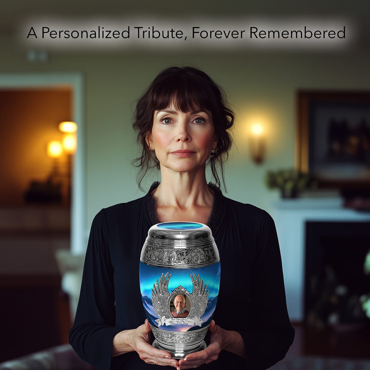 Aurora Borealis Extra Large Urn or Companion Urn – Extra Large Urns for Human Ashes | XL Urn & XXL Urn