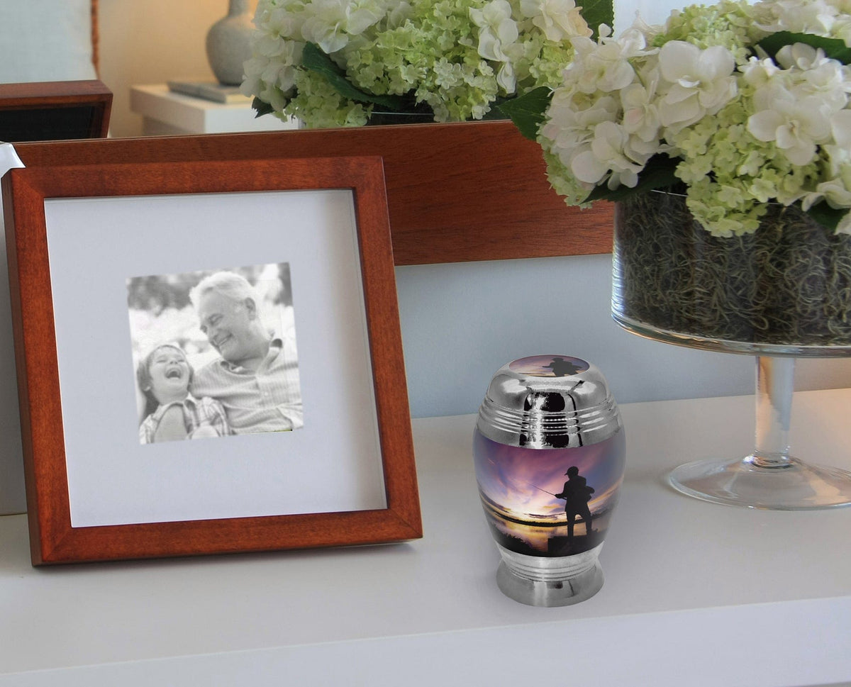 Gone Fishing Extra Large Urn or Companion Urn – Extra Large Urns for Human Ashes | XL Urn & XXL Urn