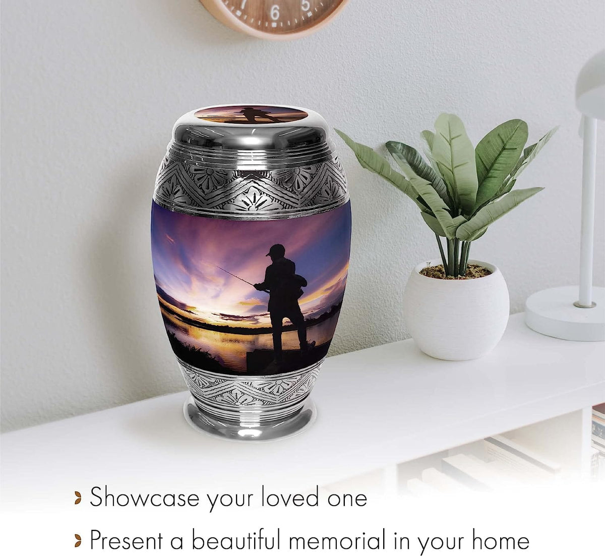 Gone Fishing Extra Large Urn or Companion Urn – Extra Large Urns for Human Ashes | XL Urn & XXL Urn