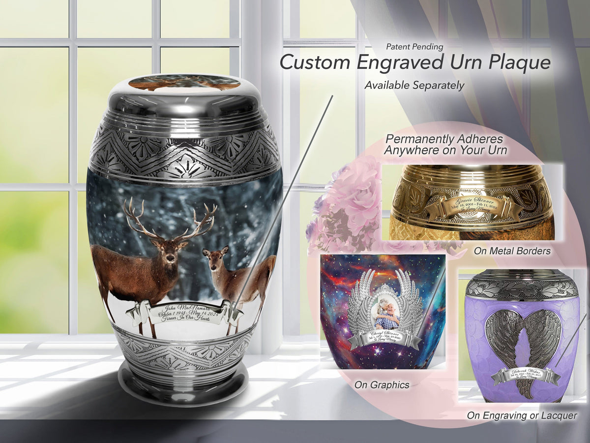 Divine Deer Cremation Urns for Human Ashes - Large Adult Funeral Urn