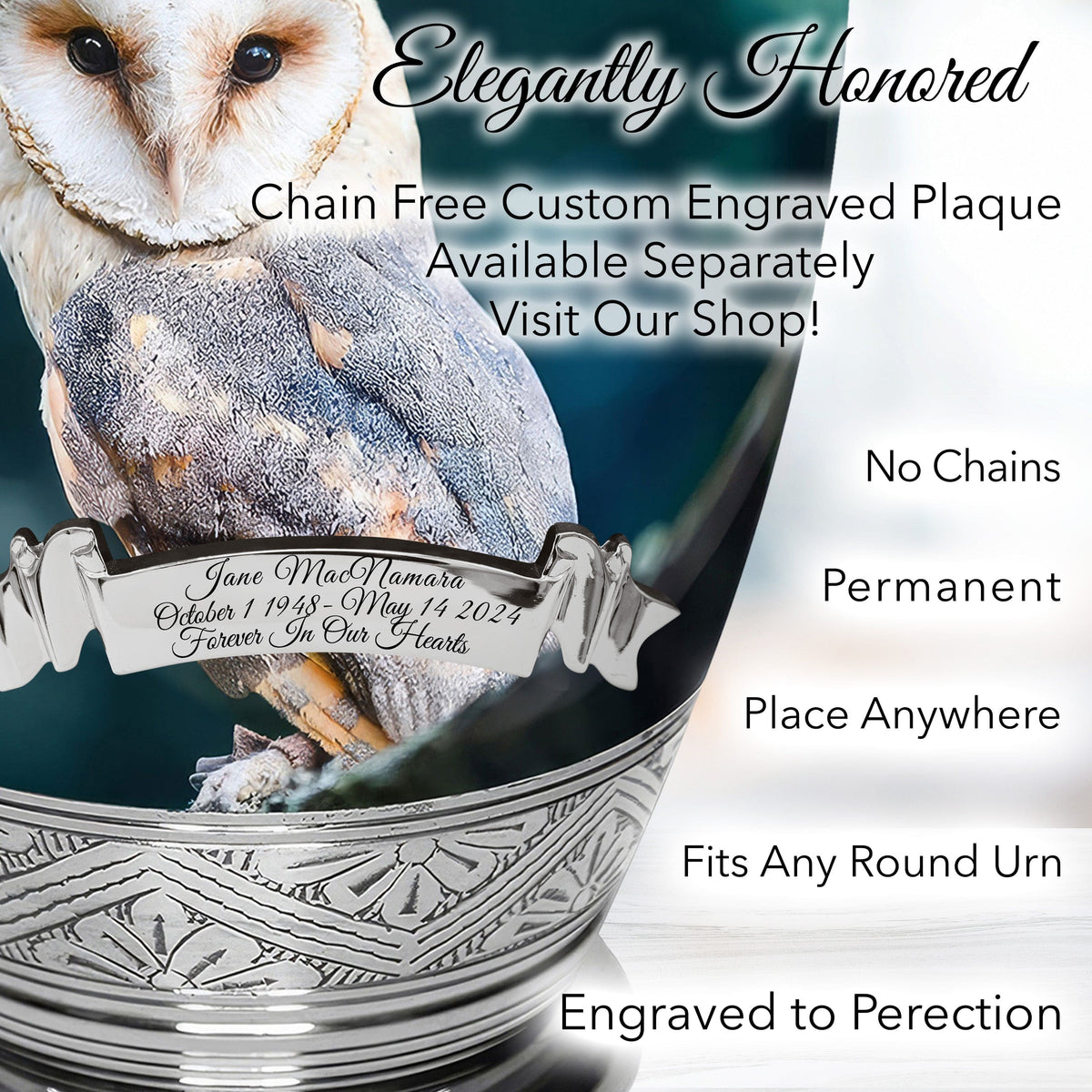 Observing Owl Extra Large Urn or Companion Urn – Extra Large Urns for Human Ashes | XL Urn & XXL Urn