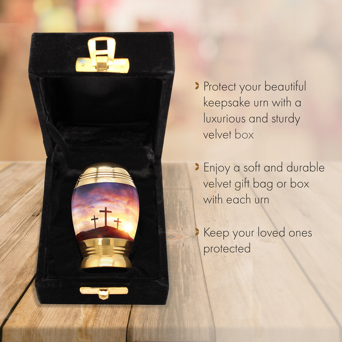 Three Crosses Extra Large Urn or Companion Urn – Extra Large Urns for Human Ashes | XL Urn & XXL Urn
