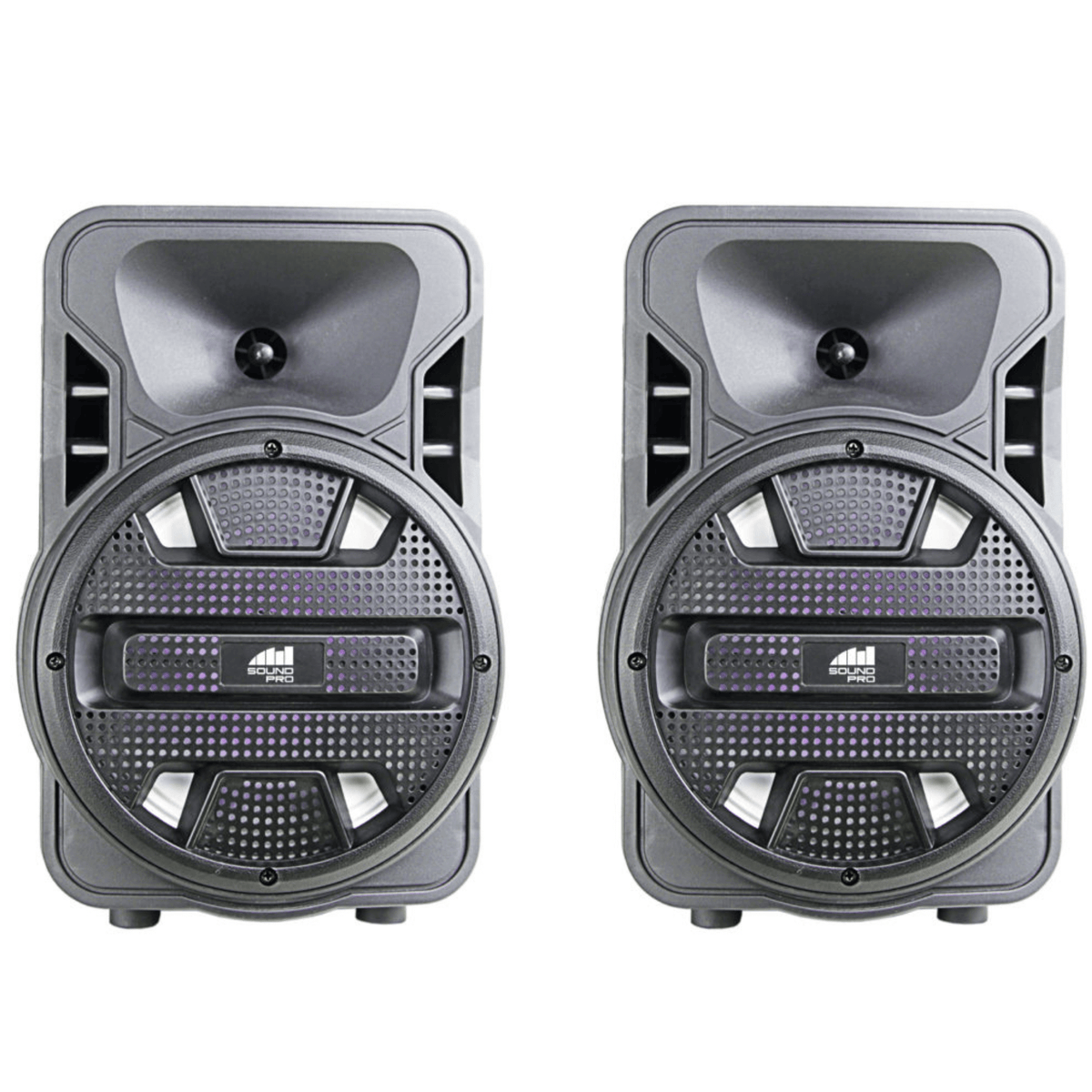 Naxa Dual 8" BT Party Speakers with Disco Light - Refurbished