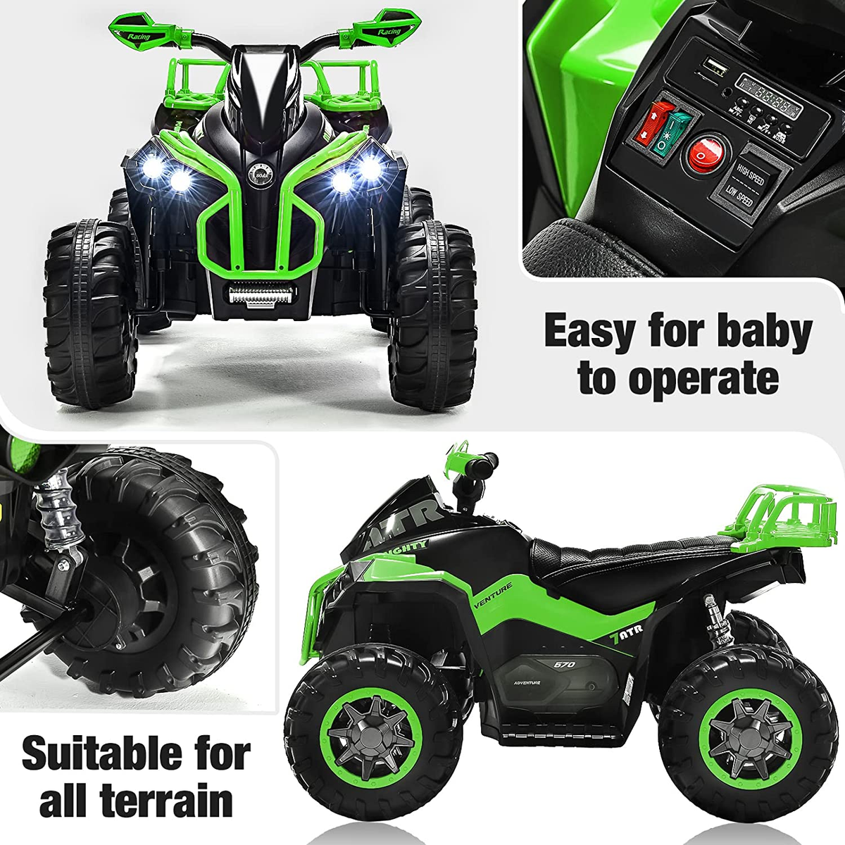 Electric Quad Vehicle for 3-7 Year Olds: The Perfect ATV Toy for Kids!