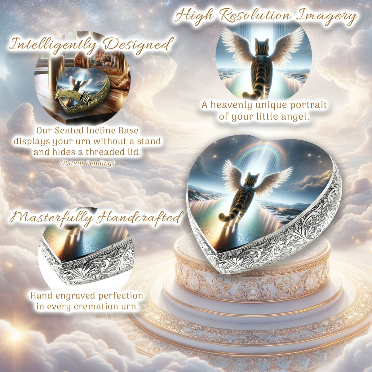 Solar Symphony Bengal Urn for Ashes & Cat Cremation Urn
