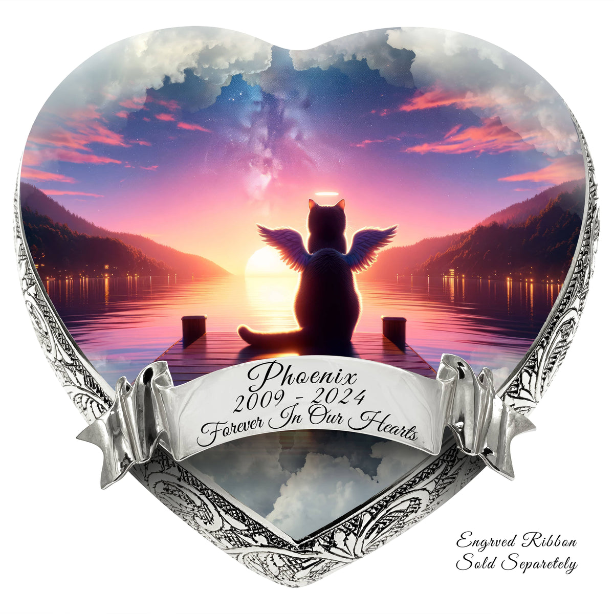 Starlit Serenity Cat Urns for Ashes & Cat Cremation Urn