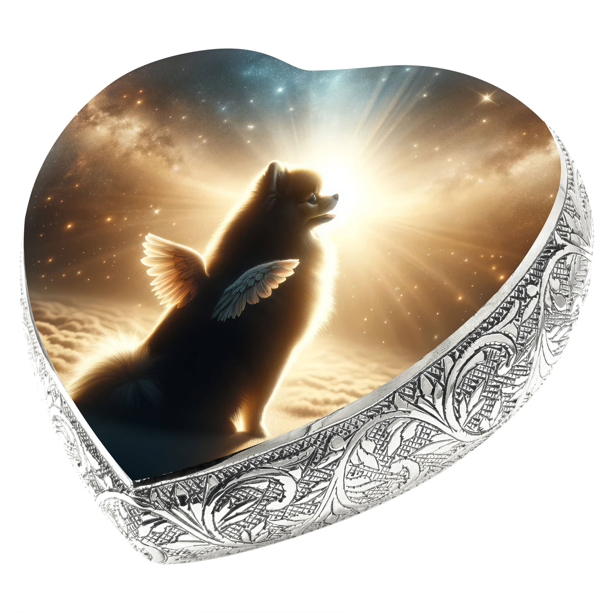 Pomeranian Urn - Dog Urn Elysian Twilight Urn for Dog Ashes