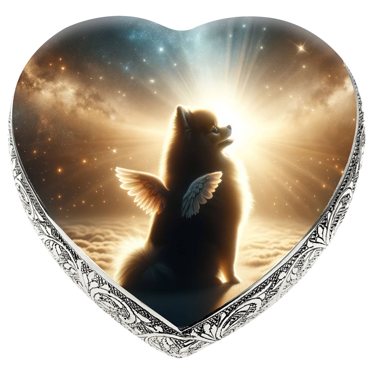 Pomeranian Urn - Dog Urn Elysian Twilight Urn for Dog Ashes