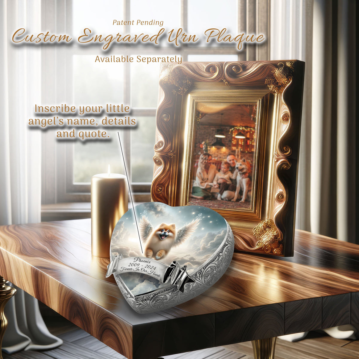 Pomeranian Urn - Dog Urn Galaxy Glitter Urn for Dog Ashes