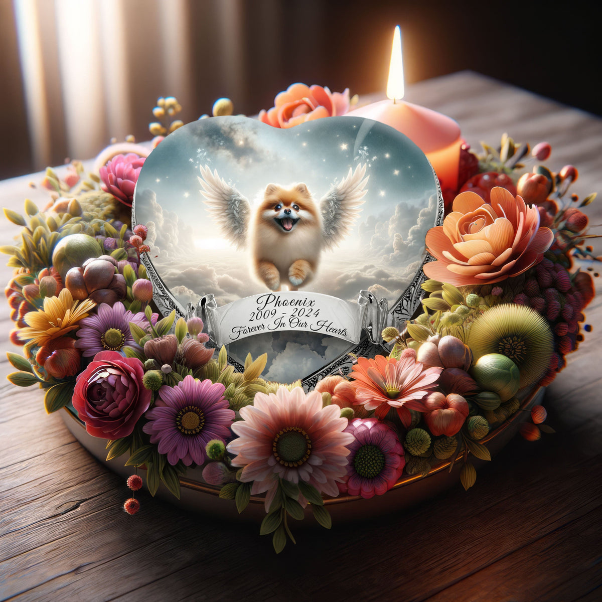 Pomeranian Urn - Dog Urn Galaxy Glitter Urn for Dog Ashes