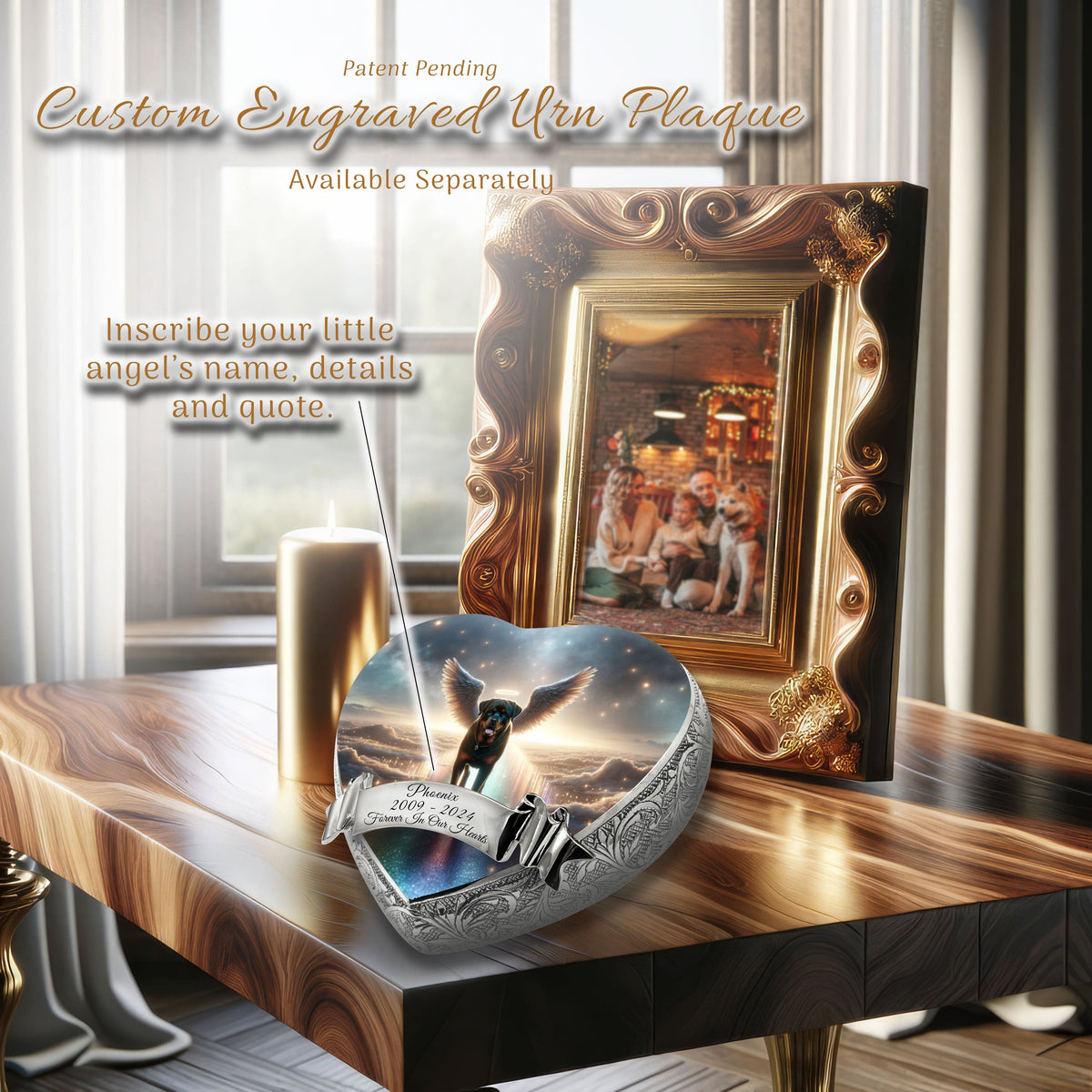 Rottweiler Urn - Dog Urn Rainbow Arc Urn for Dog Ashes