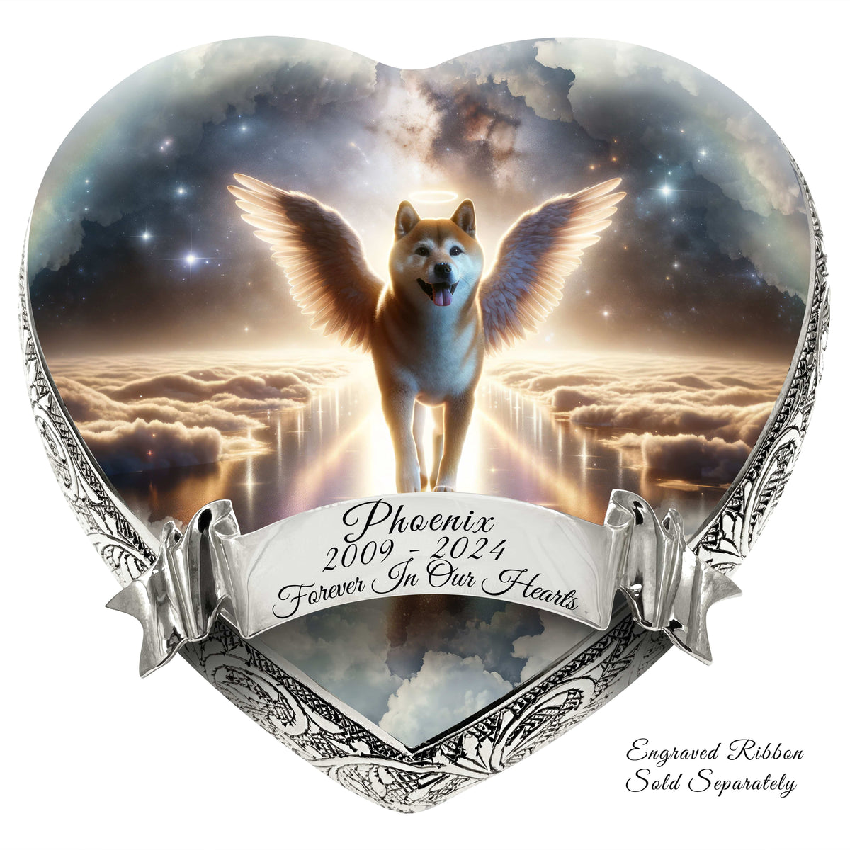 Shiba Inu Urn - Dog Urn Rainbow Bridge Urn for Dog Ashes