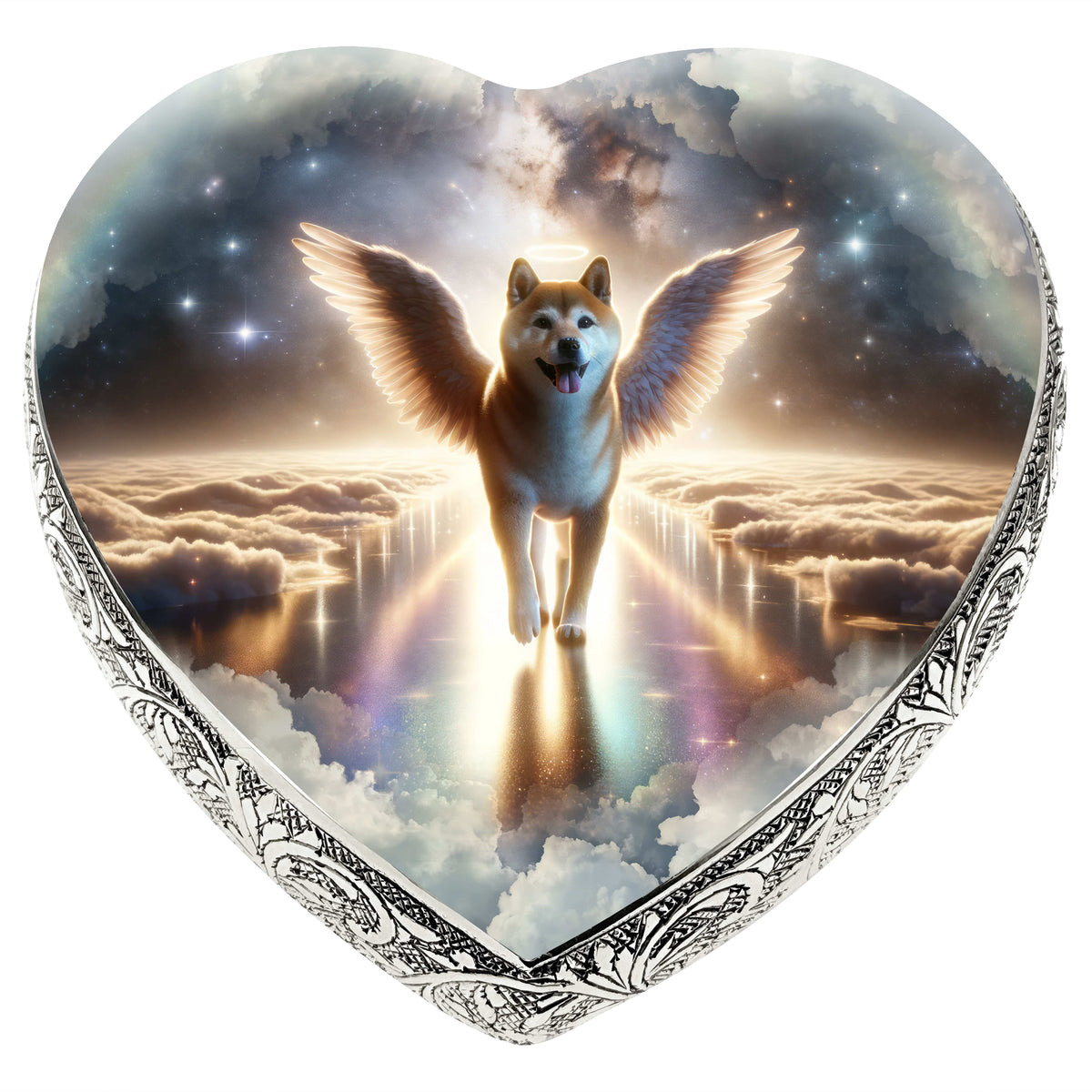 Shiba Inu Urn - Dog Urn Rainbow Bridge Urn for Dog Ashes