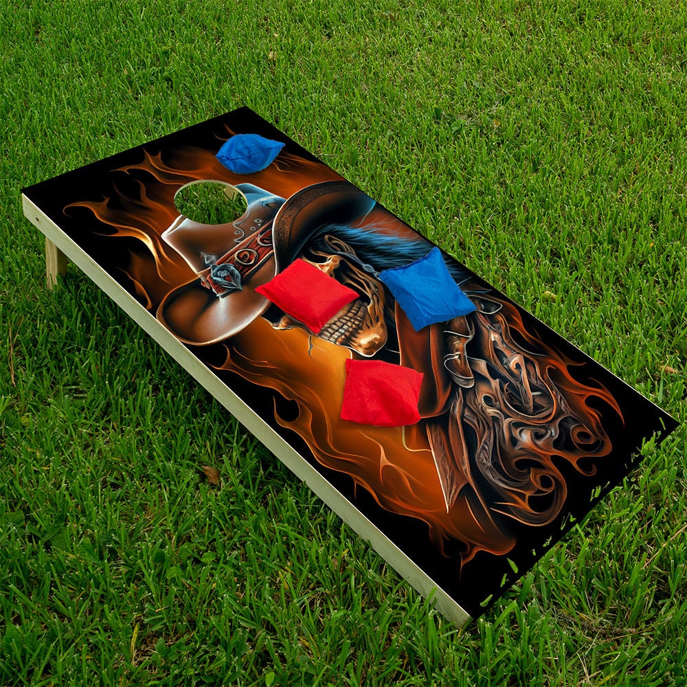 Ghost Cowboys - Cornhole Board Wrap - Set of 2