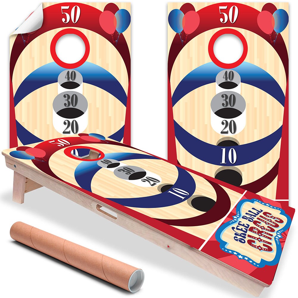 Skee Ball - Cornhole Board Wrap - Set of 2