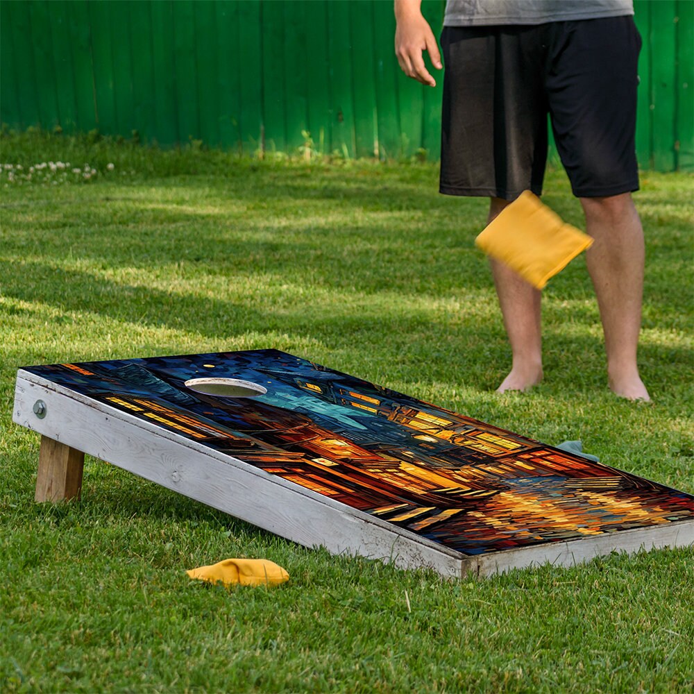 Fantasy Wizard World - Cornhole Board Wrap - Set of 2