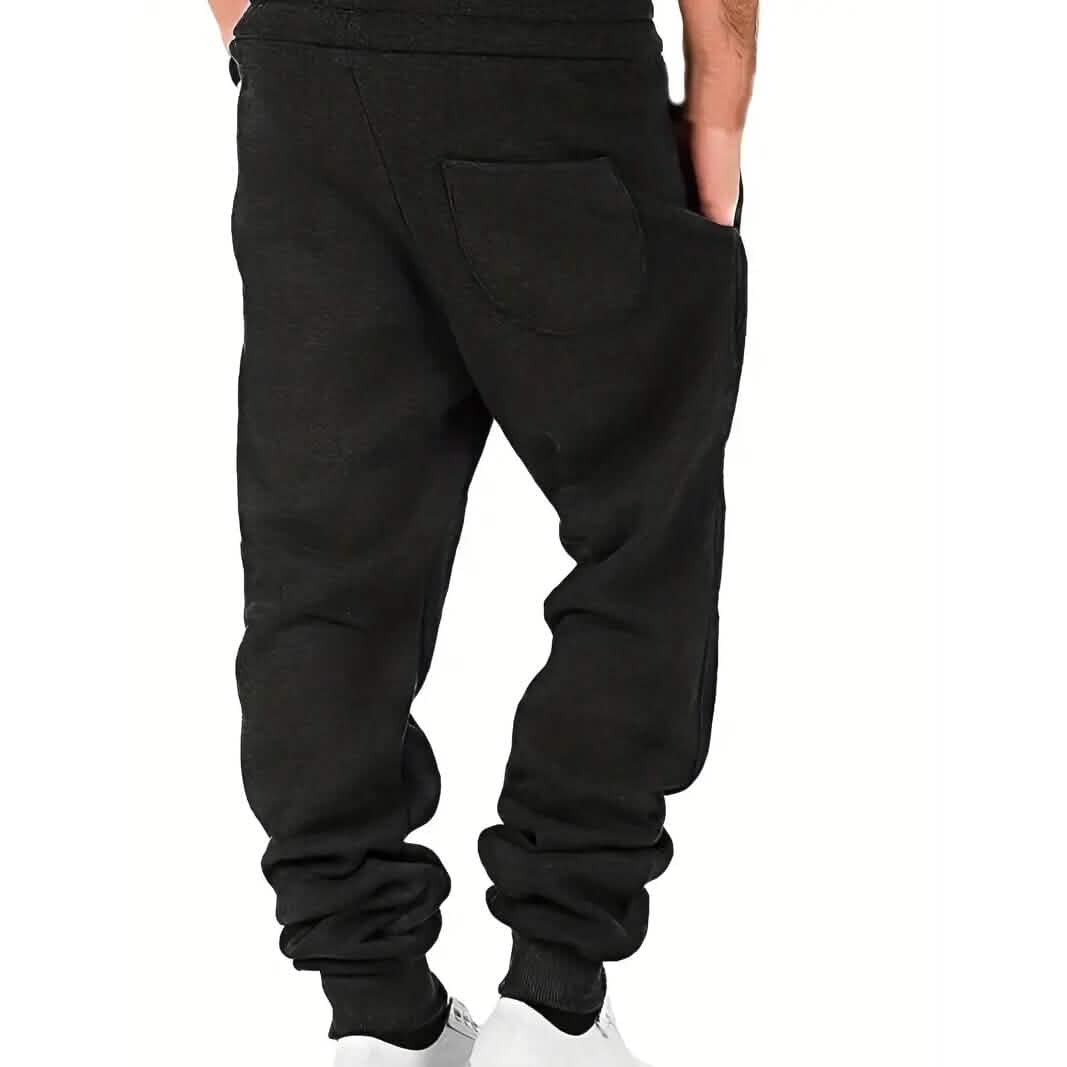 Men's Slim Fit Casual Trousers Drawstring Waist Sweatpants