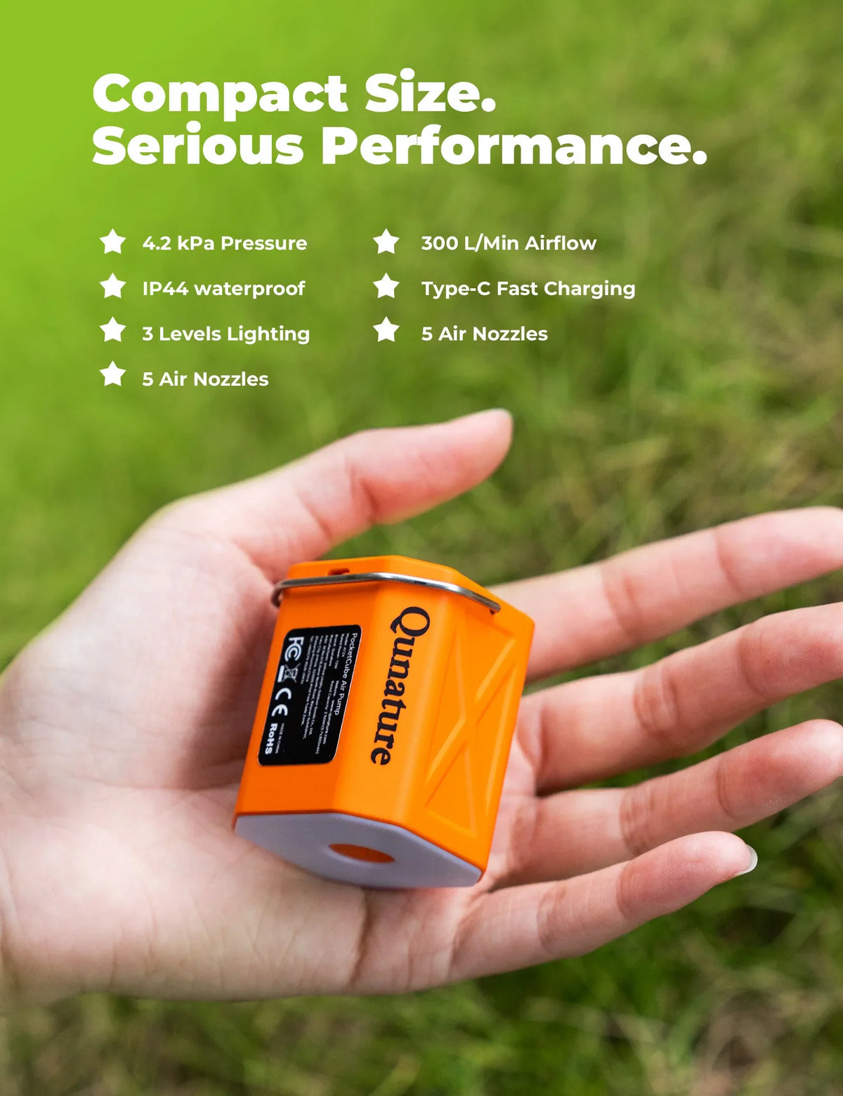 4.2 kPa Mini Air Pump with 800 mAh Battery & LED