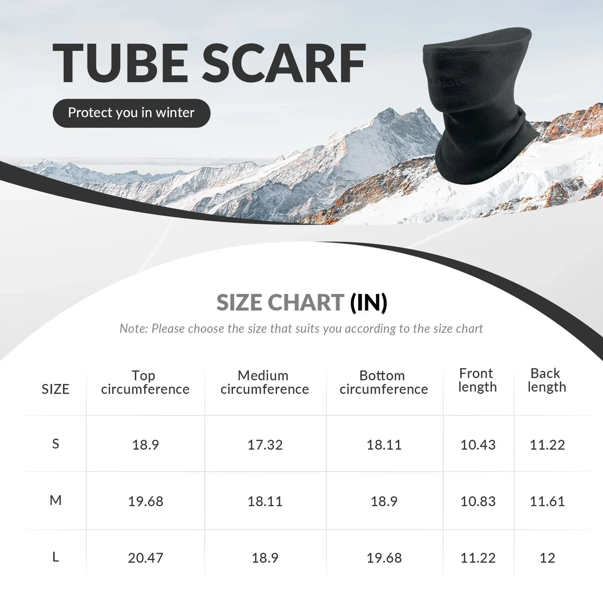 Double-Sided Fleece Integrated Face and Neck Warmer for Ultra Comfort
