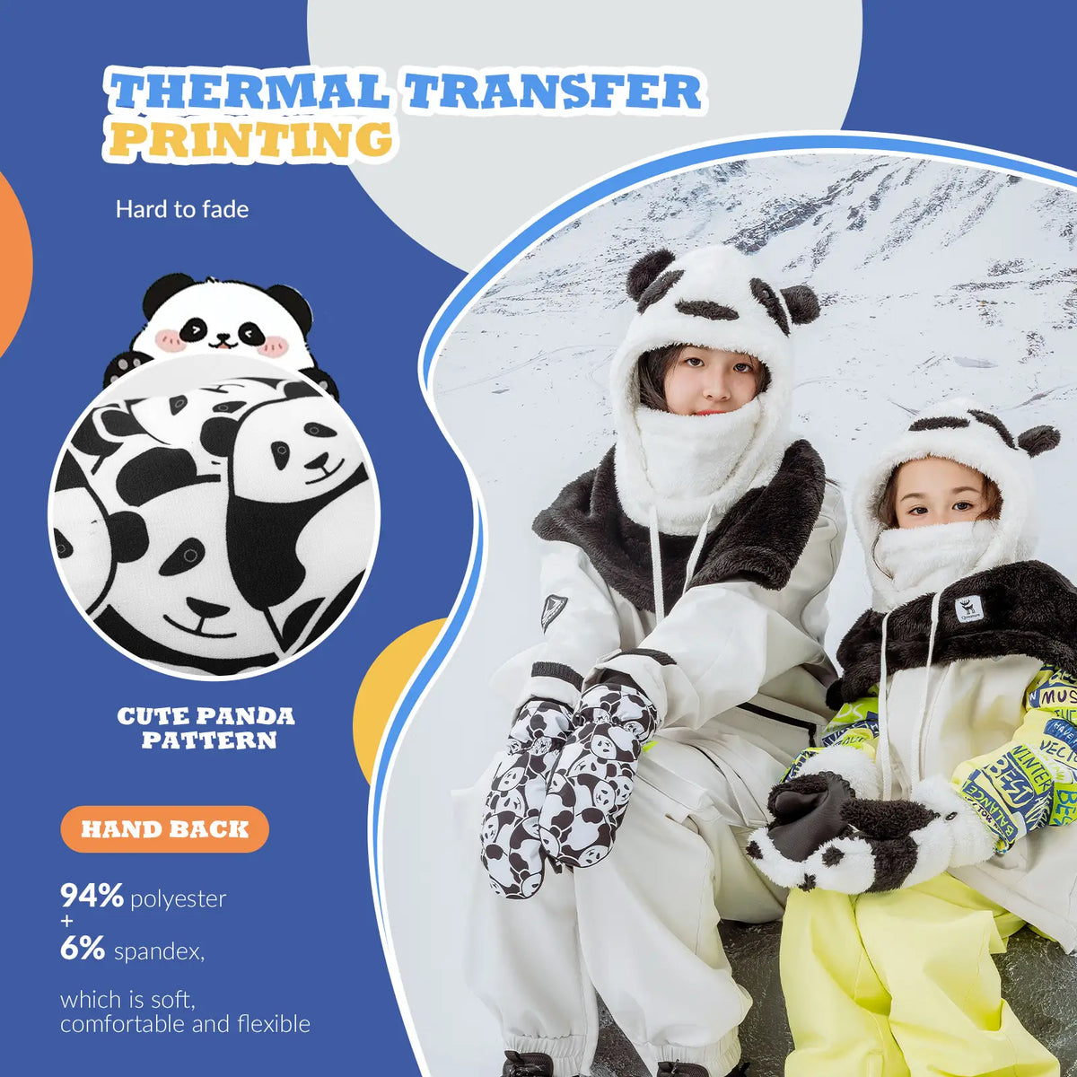 Kids Waterproof Windproof Insulated Ski Gloves