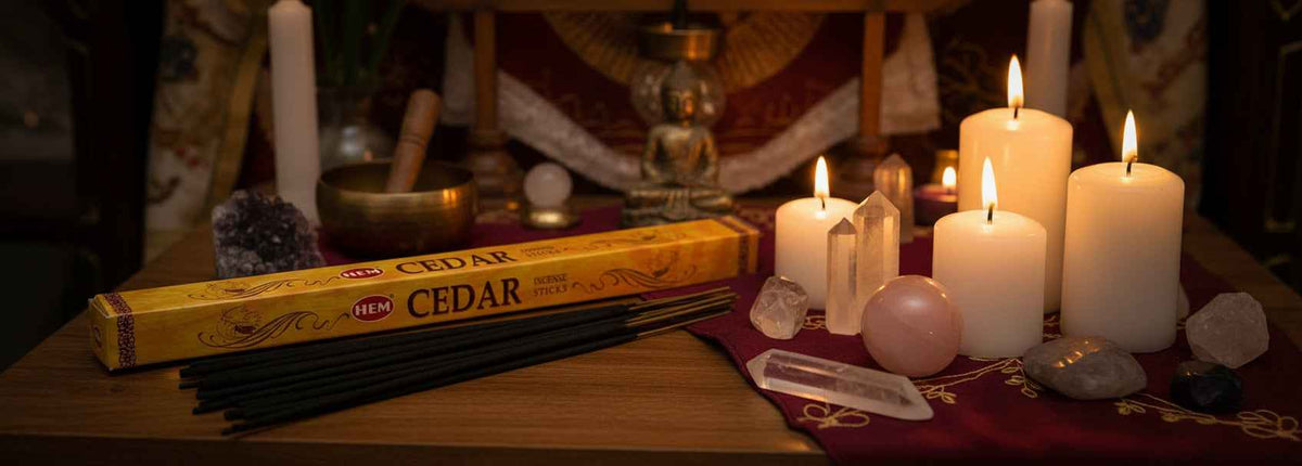 Hem Hexagon Cedar Incense Sticks for Therapeutic Aromatherapy and Relaxation
