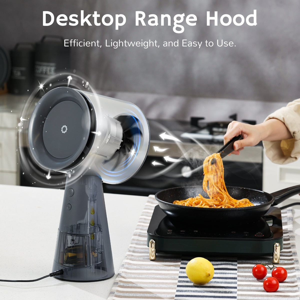 RH180 Portable Desktop Range Hood, Wired Powered Option