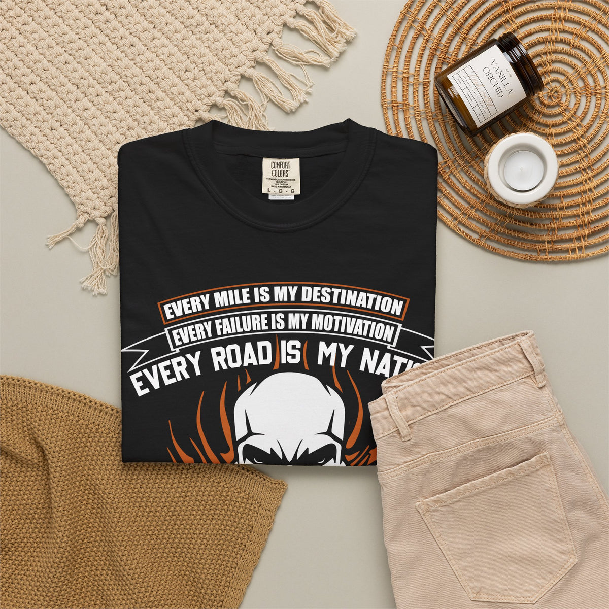 I Live To Ride Skull Motorcycle T-Shirt