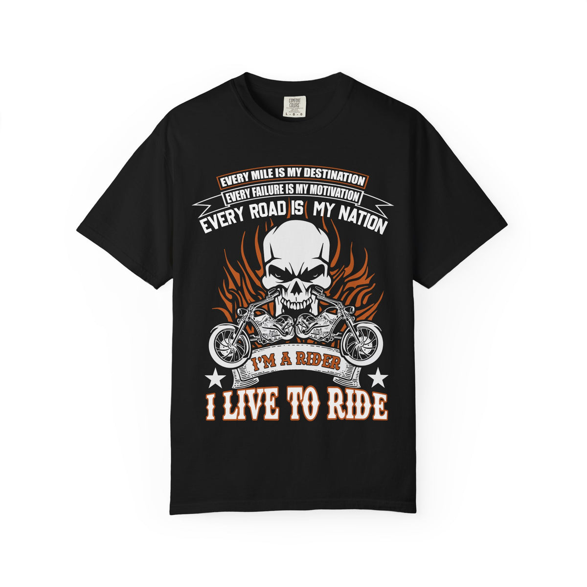I Live To Ride Skull Motorcycle T-Shirt