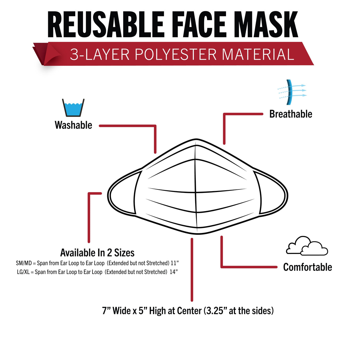Rothco Camo 3-Layer Polyester Face Mask