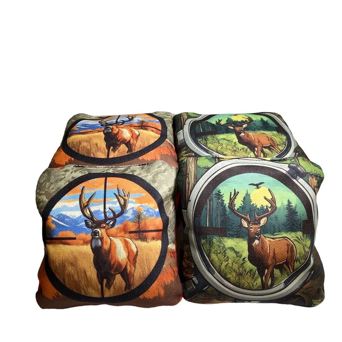 Whitetail Buck In Field Cornhole Boards