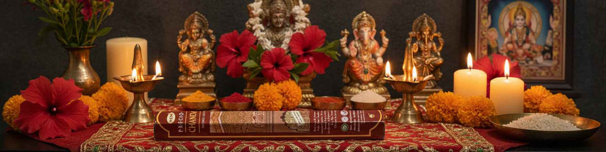Hem Hexagon Precious Chandan Incense Sticks for Relaxation and Serenity