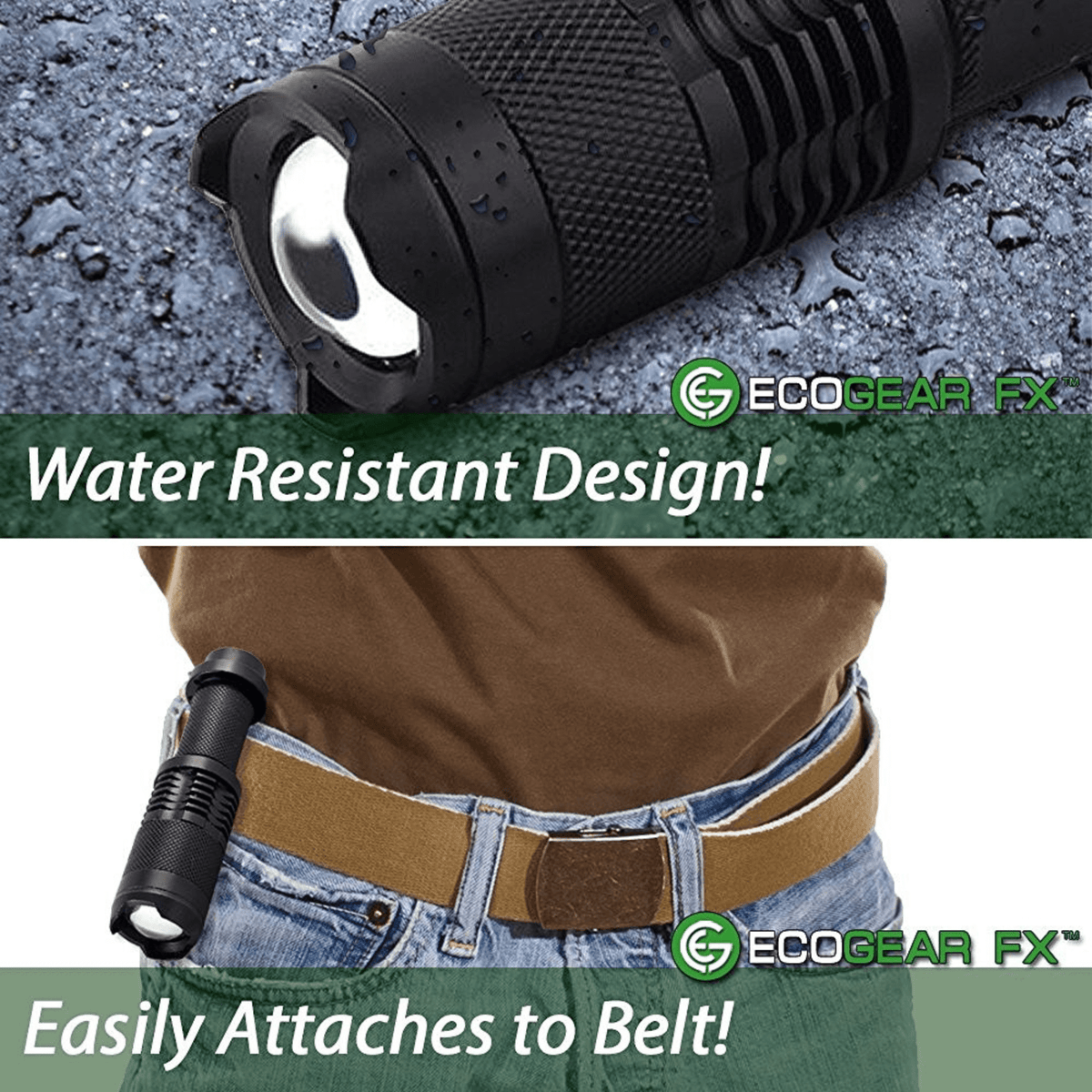 EcoGear FX E300 EDC Tactical Flashlight 3-Pack